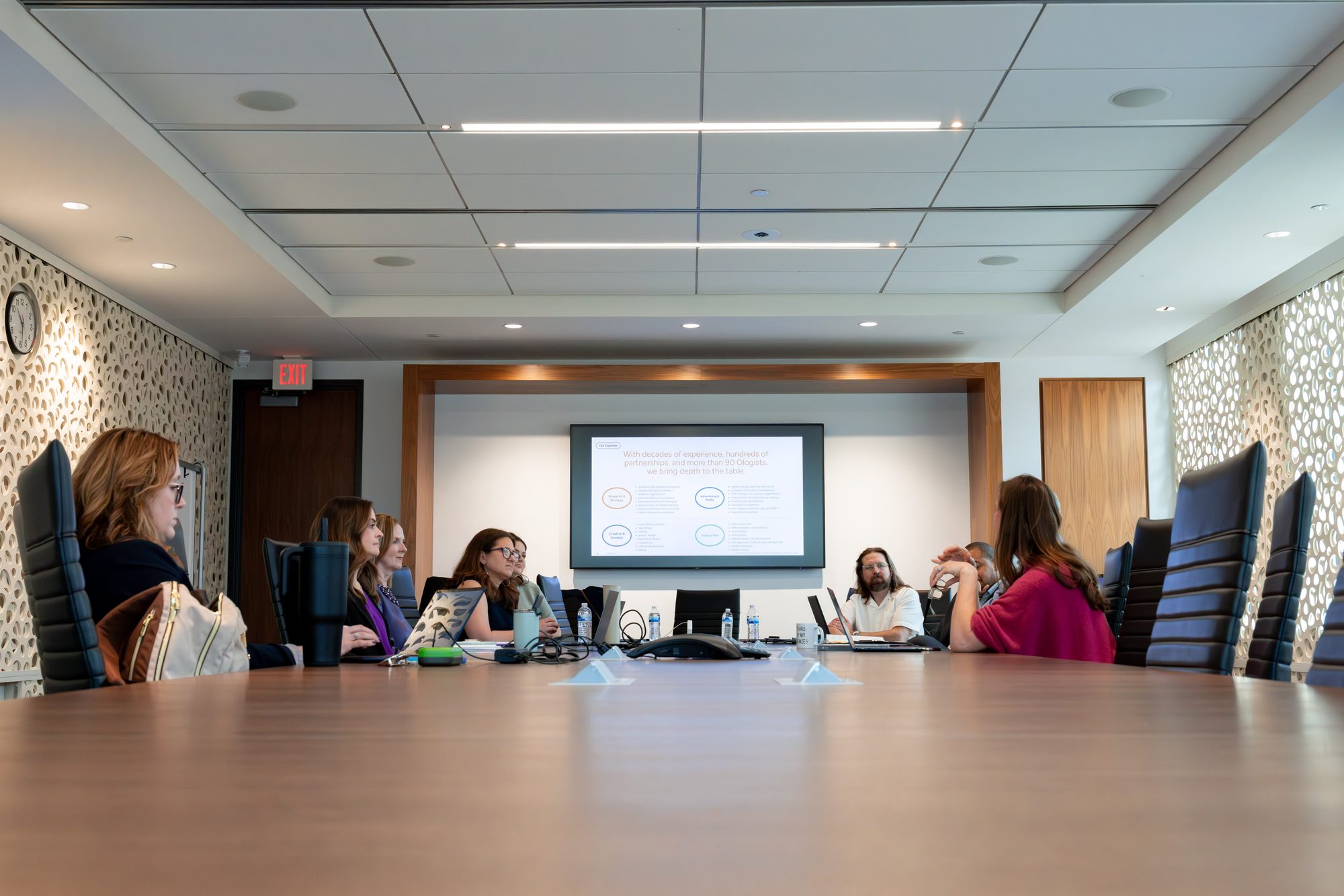 Industry leaders meeting with TCU Neeley